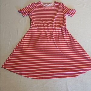 Members Mark Striped Pink and White Kids Dress